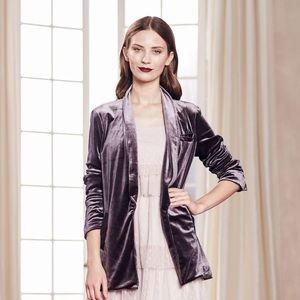 NWT Lauren Conrad Grey velvet blazer
